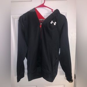 Black under armour the red and zebra print hood